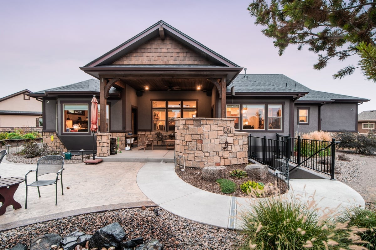 curved walkway and backyard landscaping design in denver colorado exterior renovation