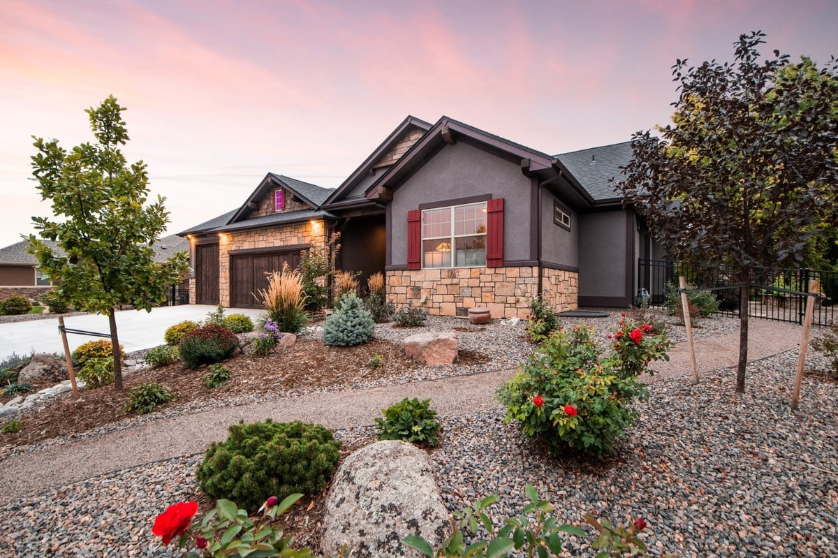 front facade with detailed landscaping and curb appeal improvements in denver colorado exterior renovation