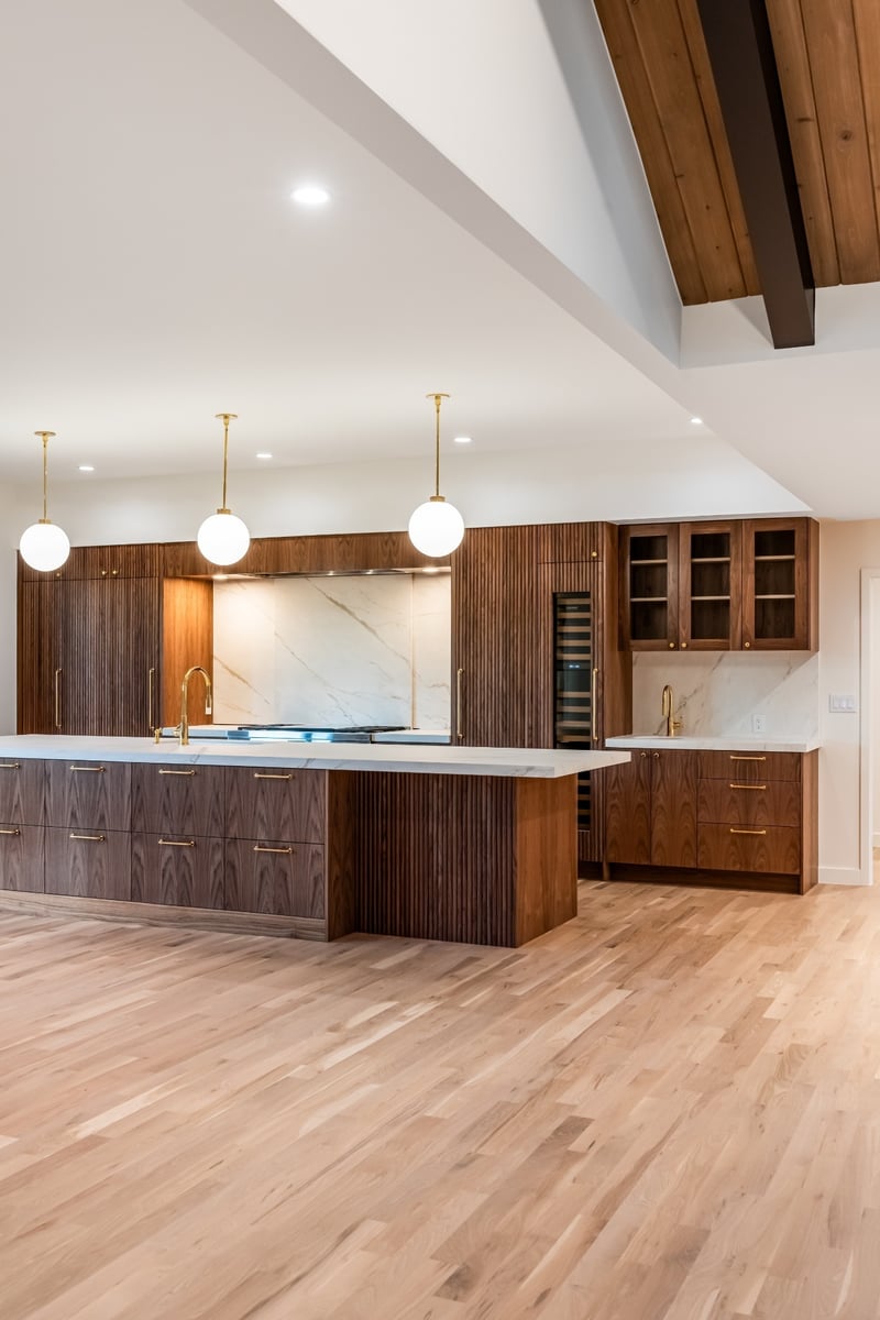 open concept luxury kitchen in applewood village pop top renovation