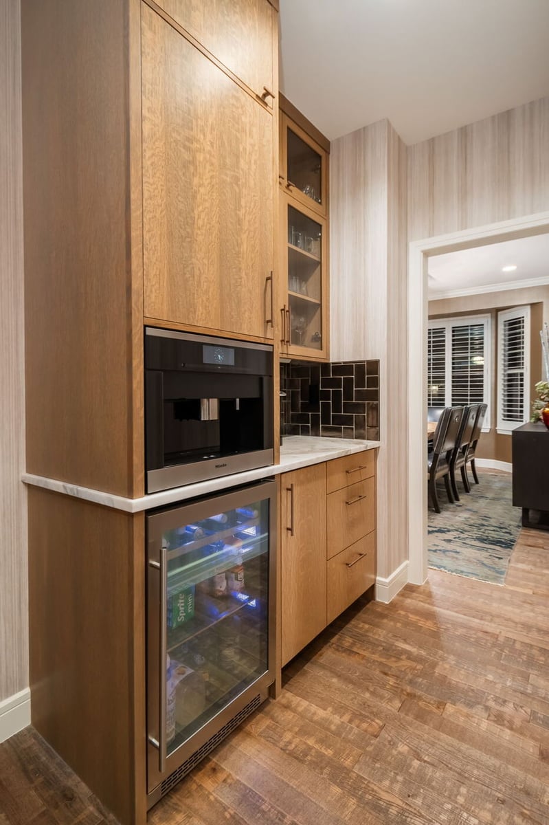 Littleton, CO whole home renovation kitchen with built-in coffee station and cabinetry by Cillessen Construction